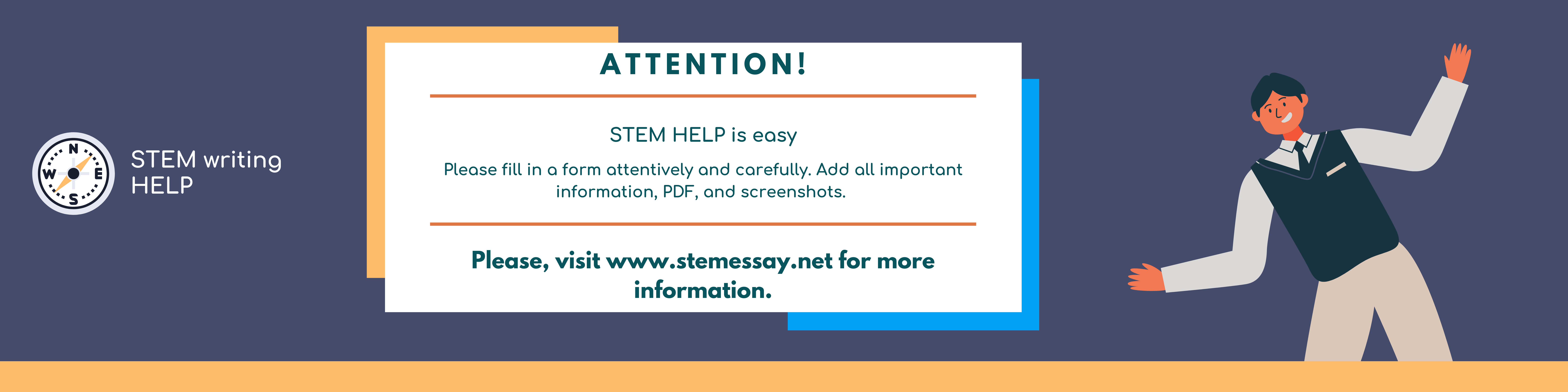 STEM Essay banner for academic help and academic writing help information on STEM papers.